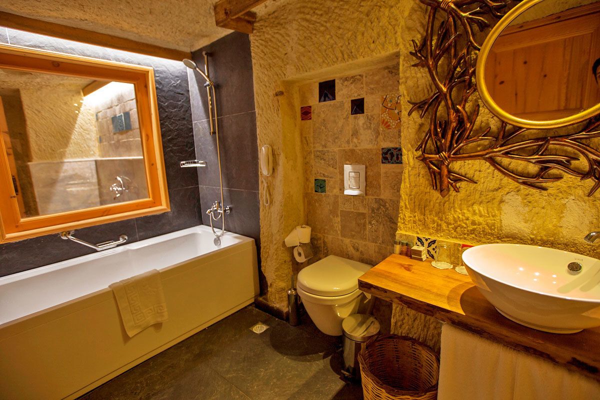 combined shower/bathtub, free toiletries, hair dryer, dressing gowns