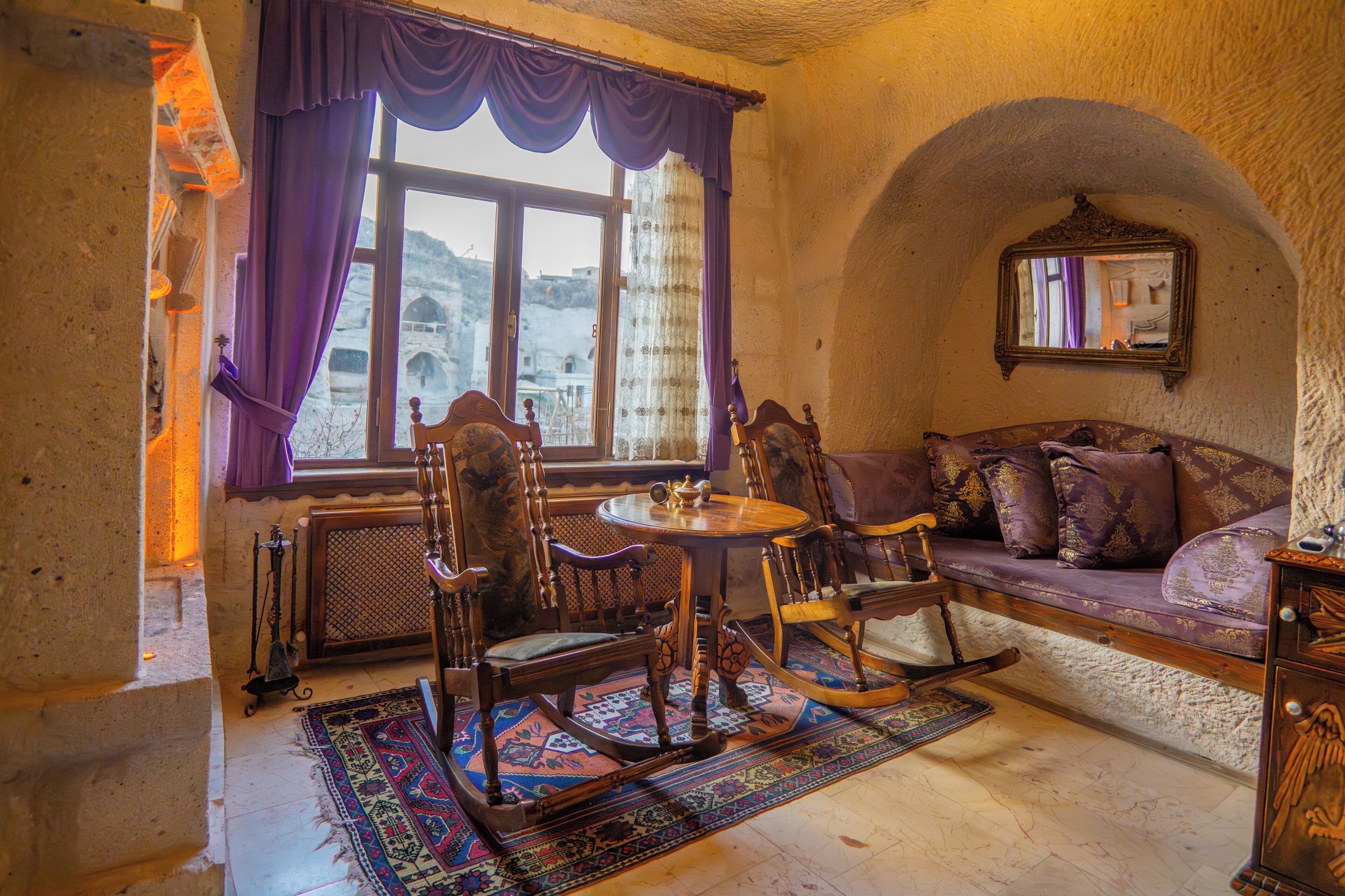 eagle nest suit | living area | lcd tv, fireplace