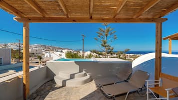 Panoptis Maisonette with private pool & sea view | Terraza o patio