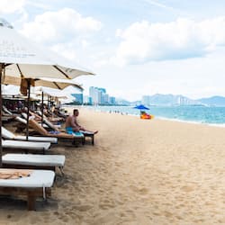 Private beach nearby, white sand, sun-loungers, beach umbrellas