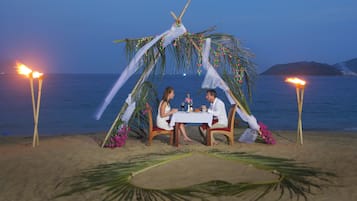 Outdoor wedding area