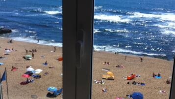 En la playa, toallas de playa