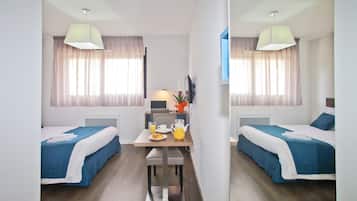 1 habitación, insonorización, cunas gratuitas y ropa de cama