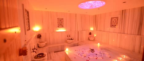 Sauna, hot springs/mineral springs, Turkish bath/hammam, body treatments
