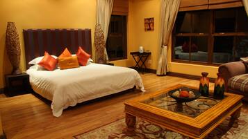 Individually decorated, individually furnished, desk, iron/ironing board