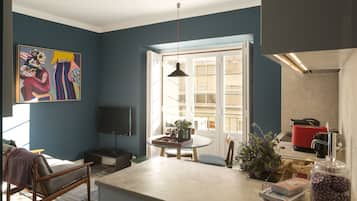 Apartment, 2 Bedrooms, Kitchenette (Convent View) | Living area | Flat-screen TV, DVD player, iPod dock