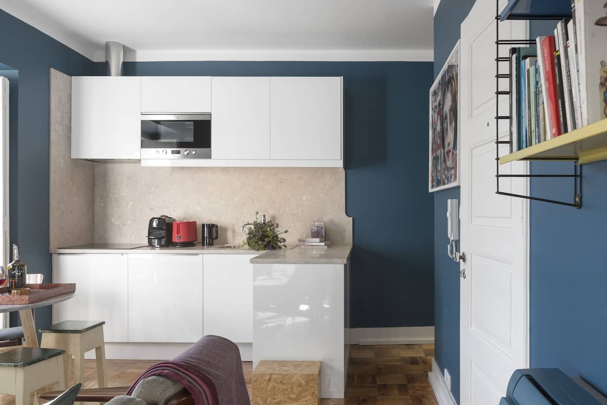 apartment, 2 bedrooms, kitchenette (convent view) | private kitchen | microwave, stovetop, dishwasher, espresso maker