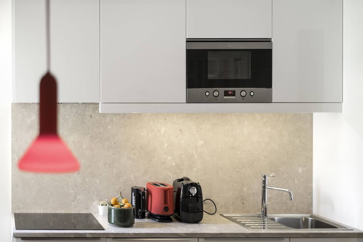 apartment, 3 bedrooms, kitchenette (convent view) | private kitchenette | microwave, stovetop, dishwasher, espresso maker