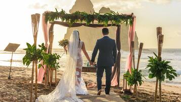 Outdoor wedding area