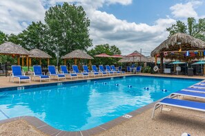 Seasonal outdoor pool, open 10 AM to 8:00 PM, pool cabanas (surcharge)