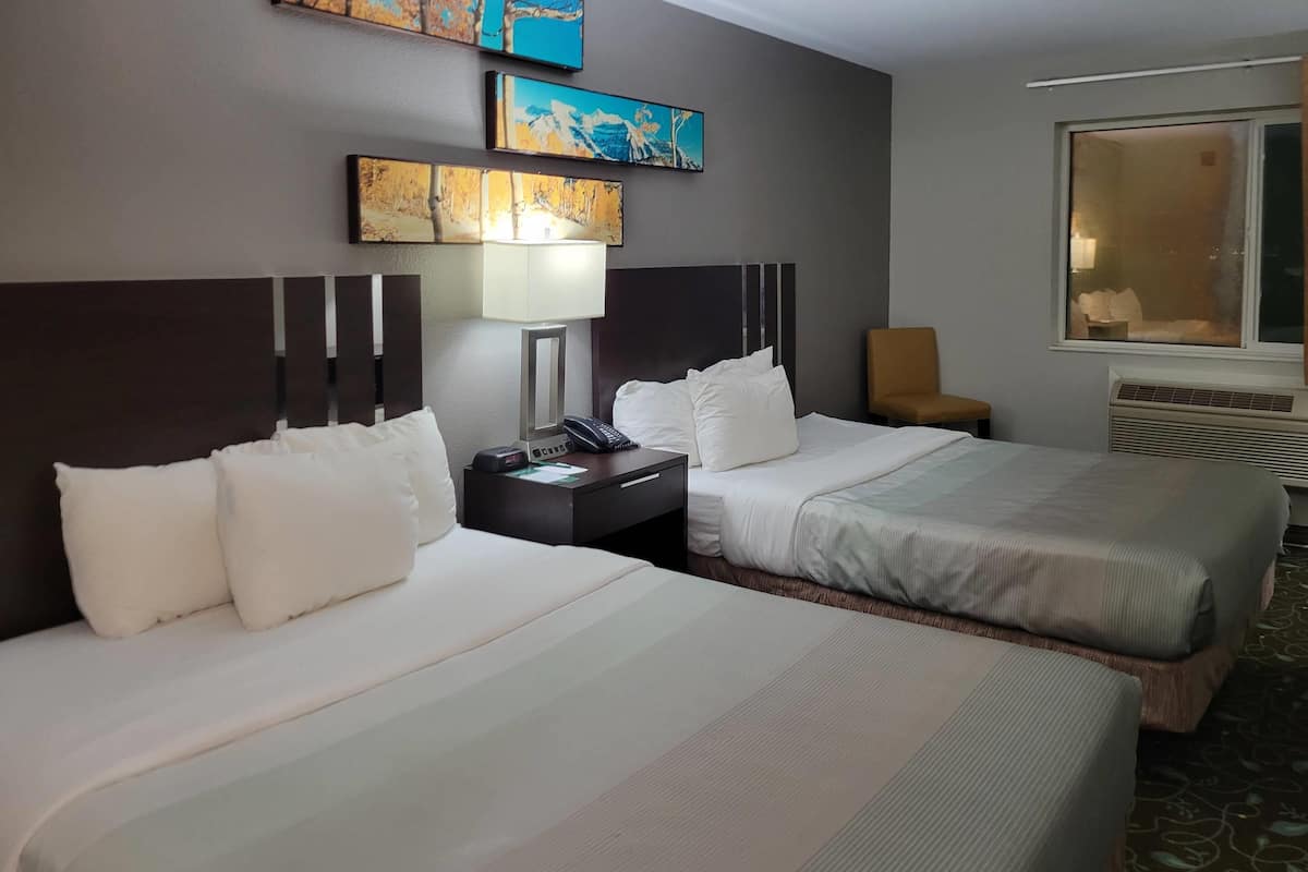 Standard Room, 2 Queen Beds, Non Smoking | Soundproofing, iron/ironing board, free WiFi, bed sheets
