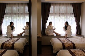 Chambre Standard avec lits jumeaux | Coin séjour