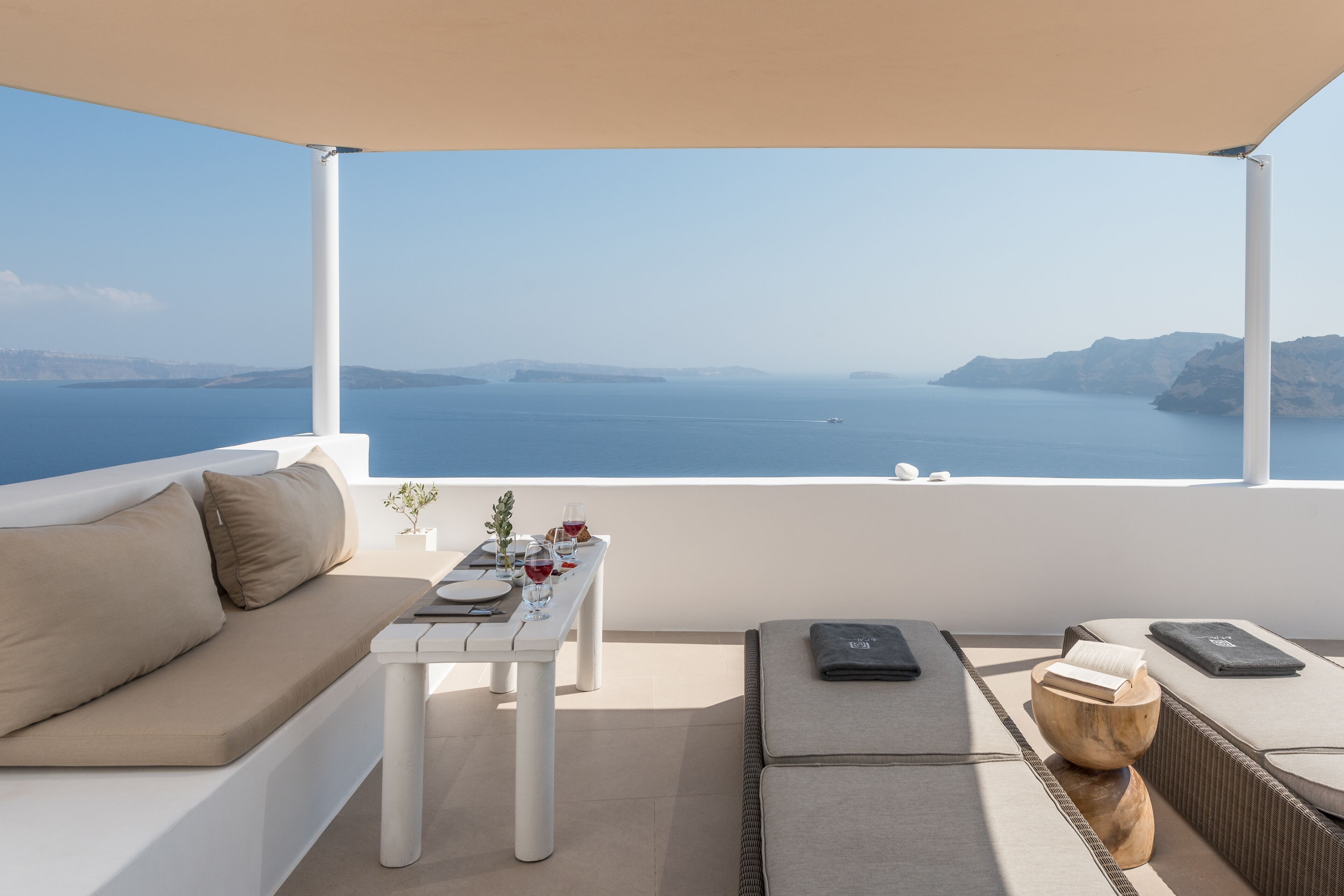 Executive Suite, Private Pool, Sea View (Blue Dome View Top Floor) | Terrace/patio