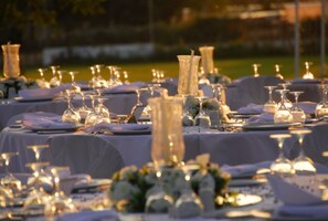 Outdoor wedding area