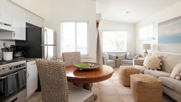 Suite, 1 Bedroom | Private kitchen | Full-sized fridge, microwave, stovetop, dishwasher