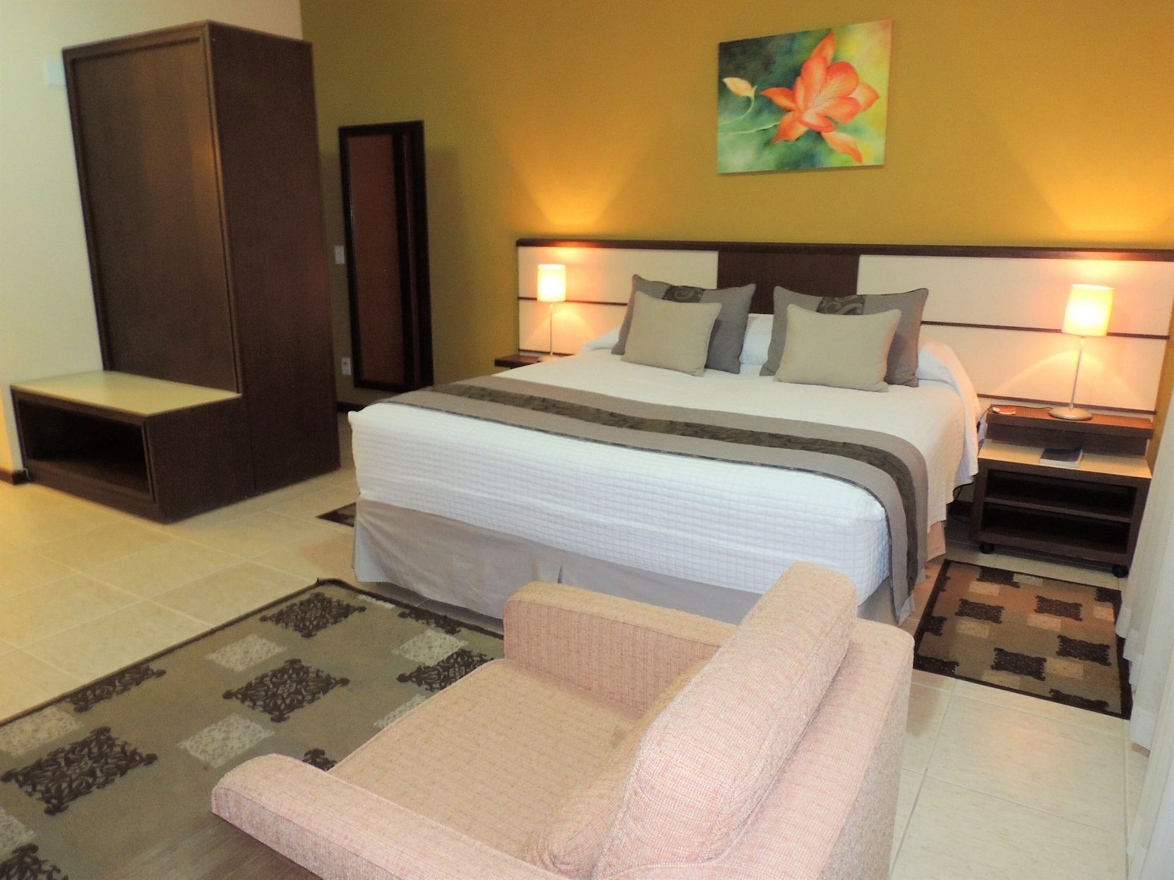 Minibar, coffre-fort pour ordinateur portable, décor unique, bureau