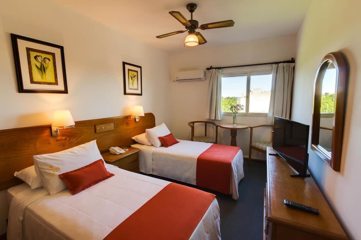 Premium bedding, desk, free WiFi, bed sheets