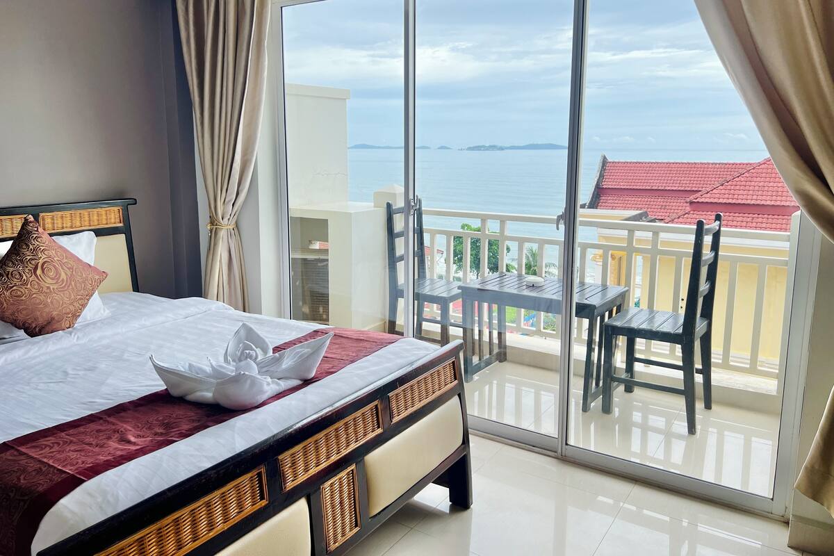 Deluxe Twin Sea view | 1 bilik tidur, peralatan tempat tidur premium, gebar bulu kapas 