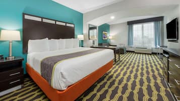 Executive Room, 1 King Bed, Non Smoking | Premium bedding, desk, laptop workspace, blackout drapes