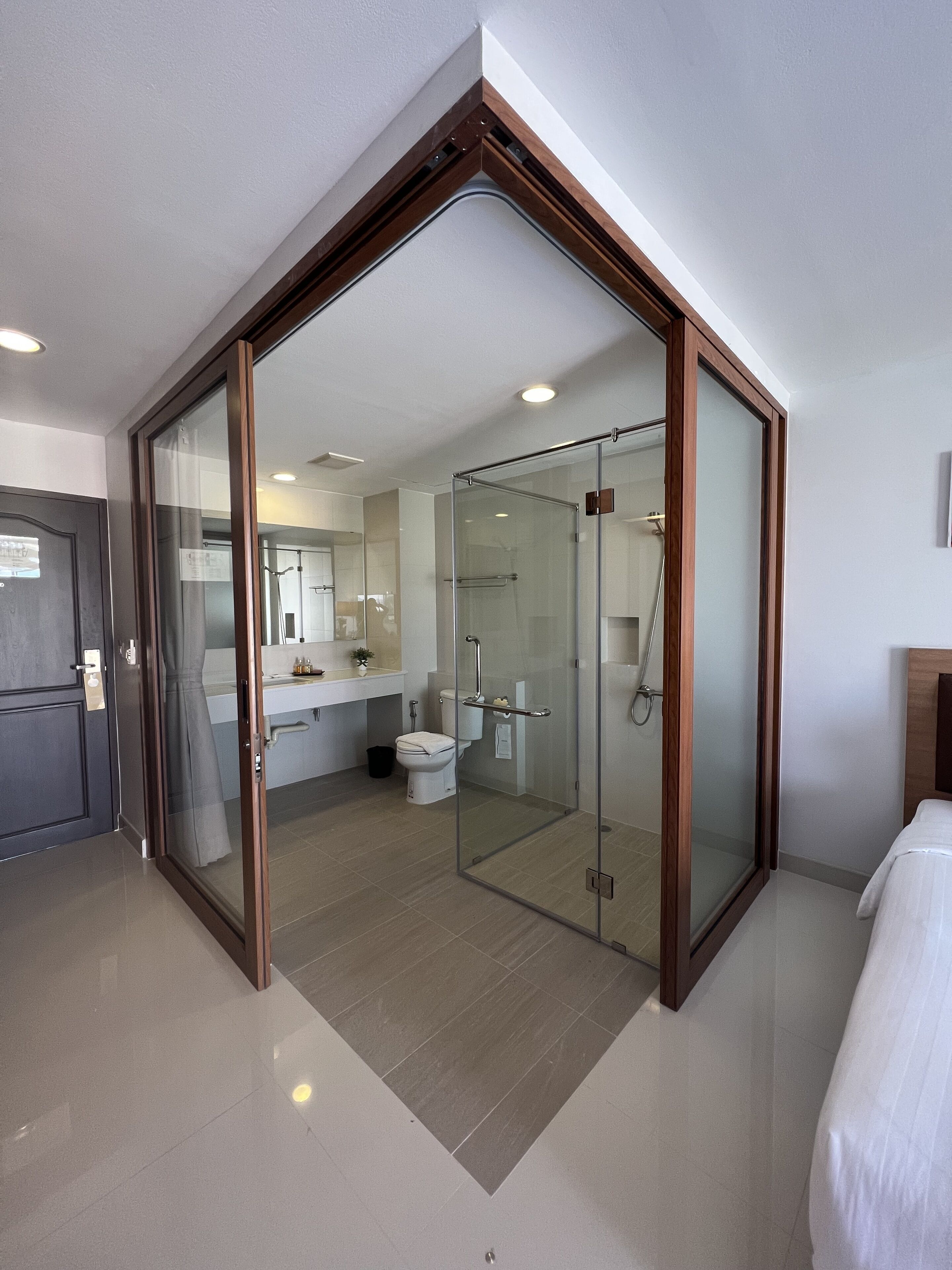 premier deluxe room | bathroom | shower, free toiletries, hair dryer, bathrobes