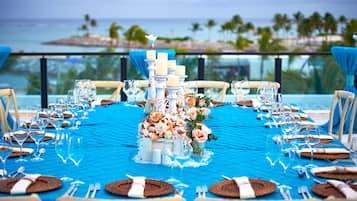 Outdoor wedding area