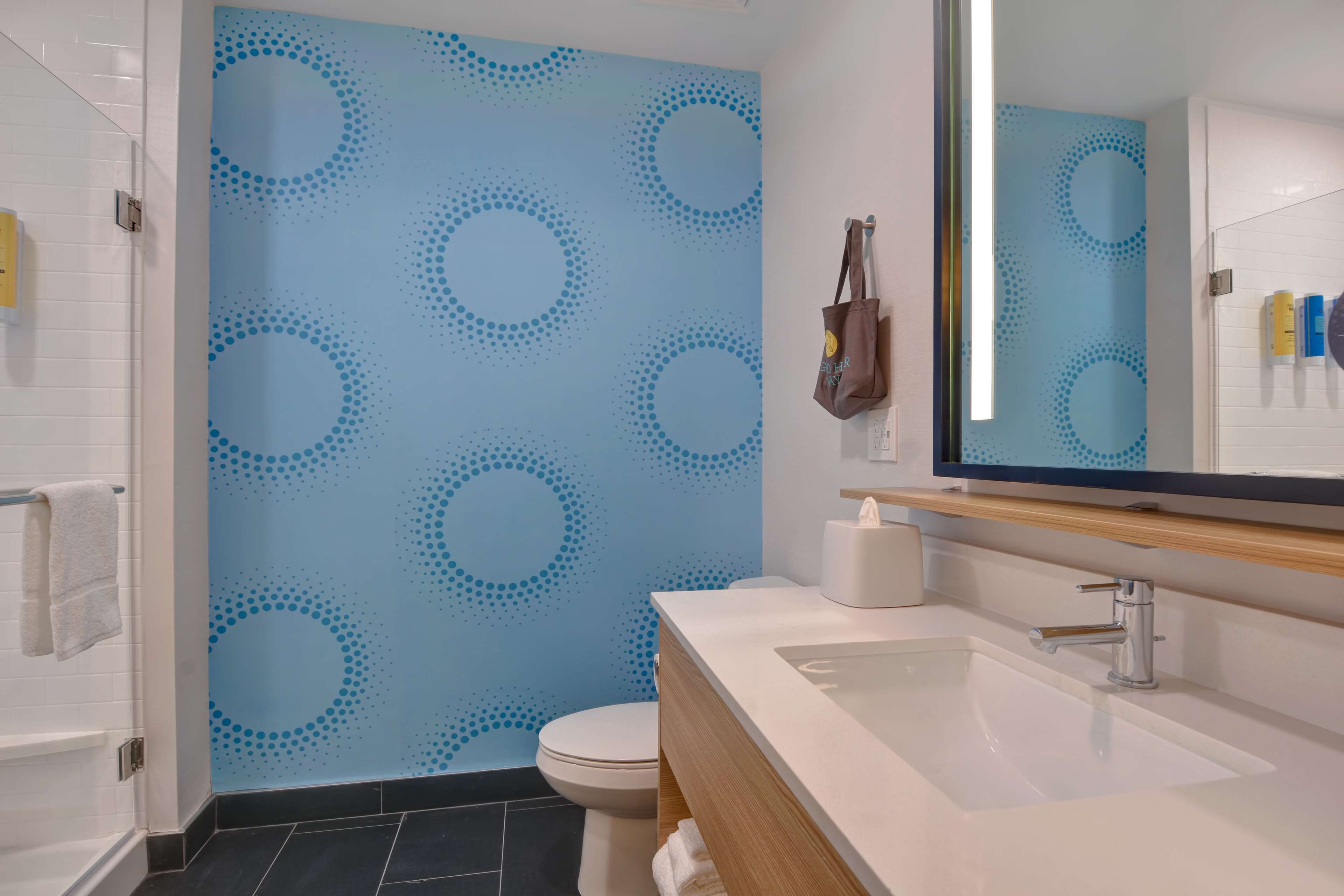 free toiletries, hair dryer, towels