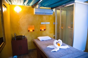Body treatments, aromatherapy, deep-tissue massages, body scrubs