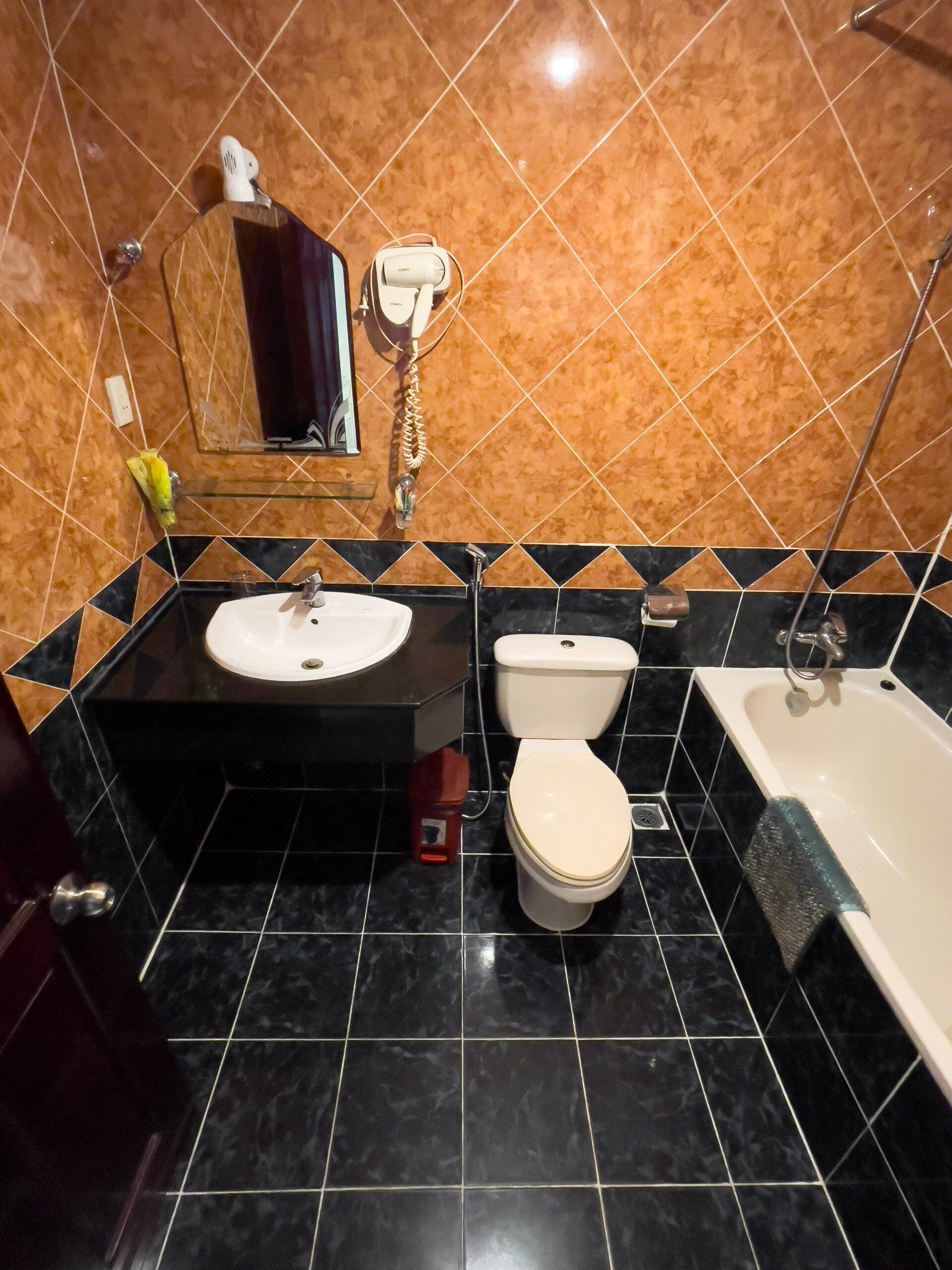 family quadruple room | bathroom | deep-soaking bathtub, free toiletries, hair dryer, slippers