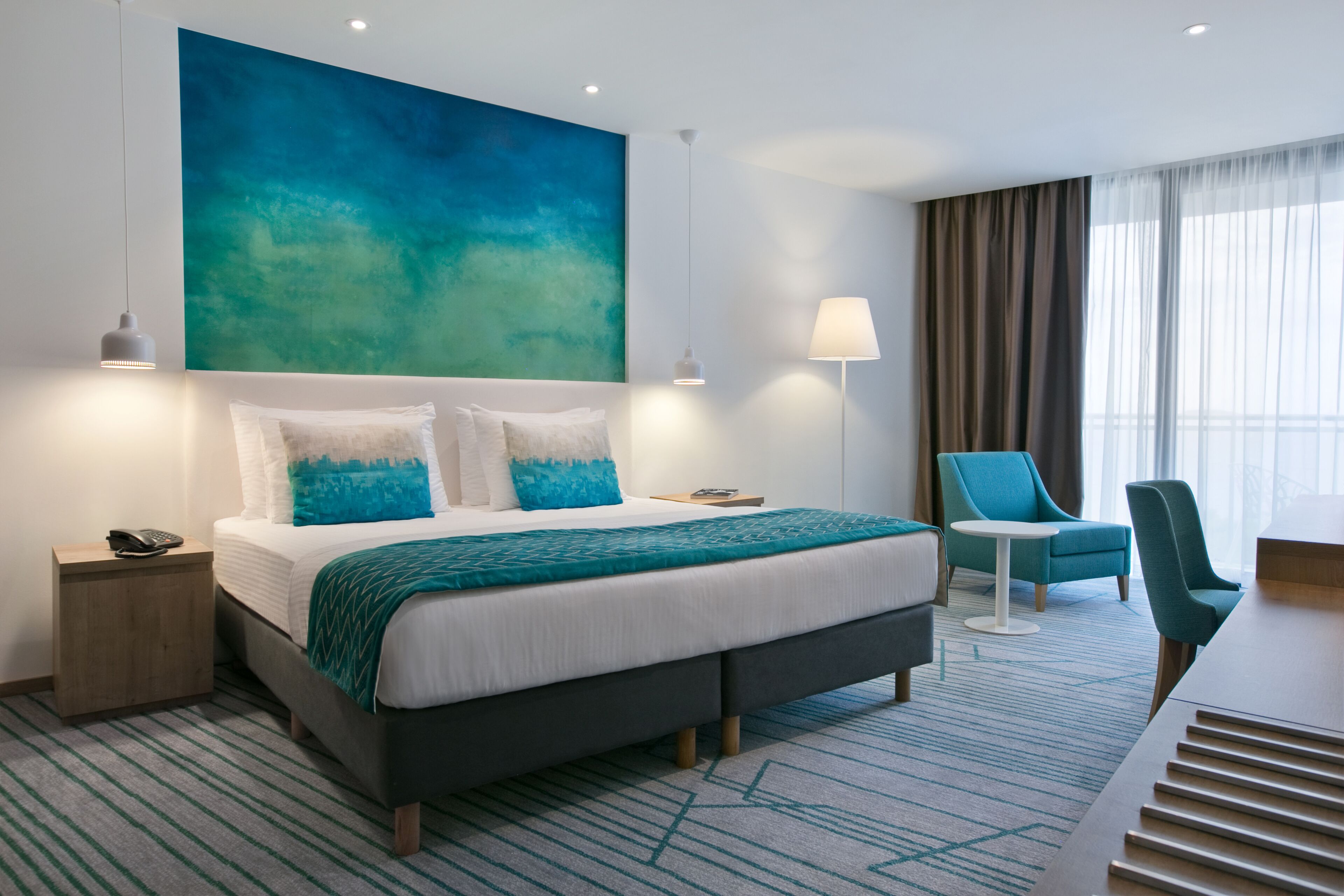 superior double or twin room, balcony, partial sea view | 1 bedroom, minibar, in-room safe, desk