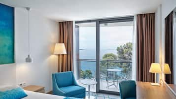 Deluxe Double or Twin Room, Balcony, Sea View | 1 bedroom, minibar, in-room safe, desk