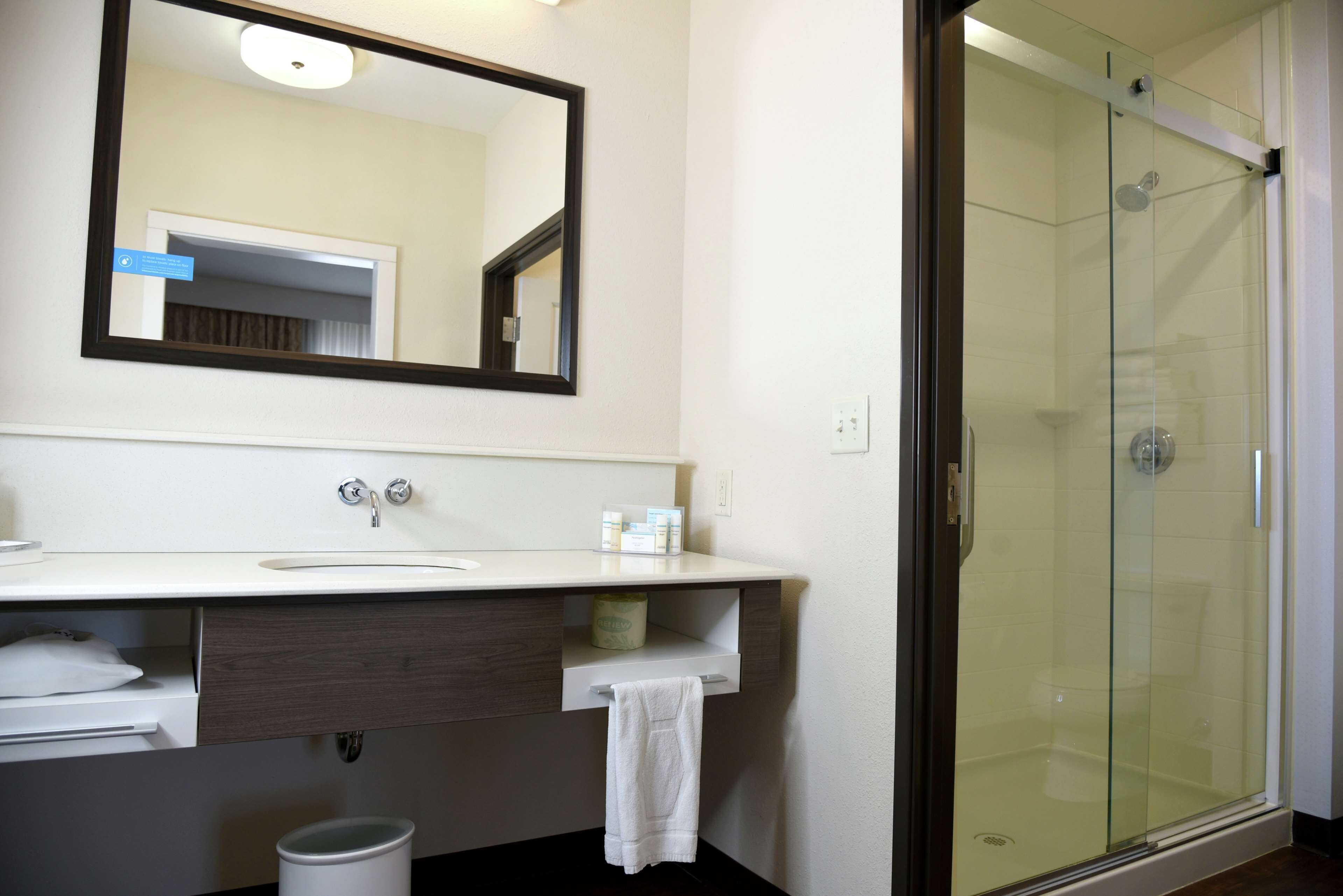 free toiletries, hair dryer, towels