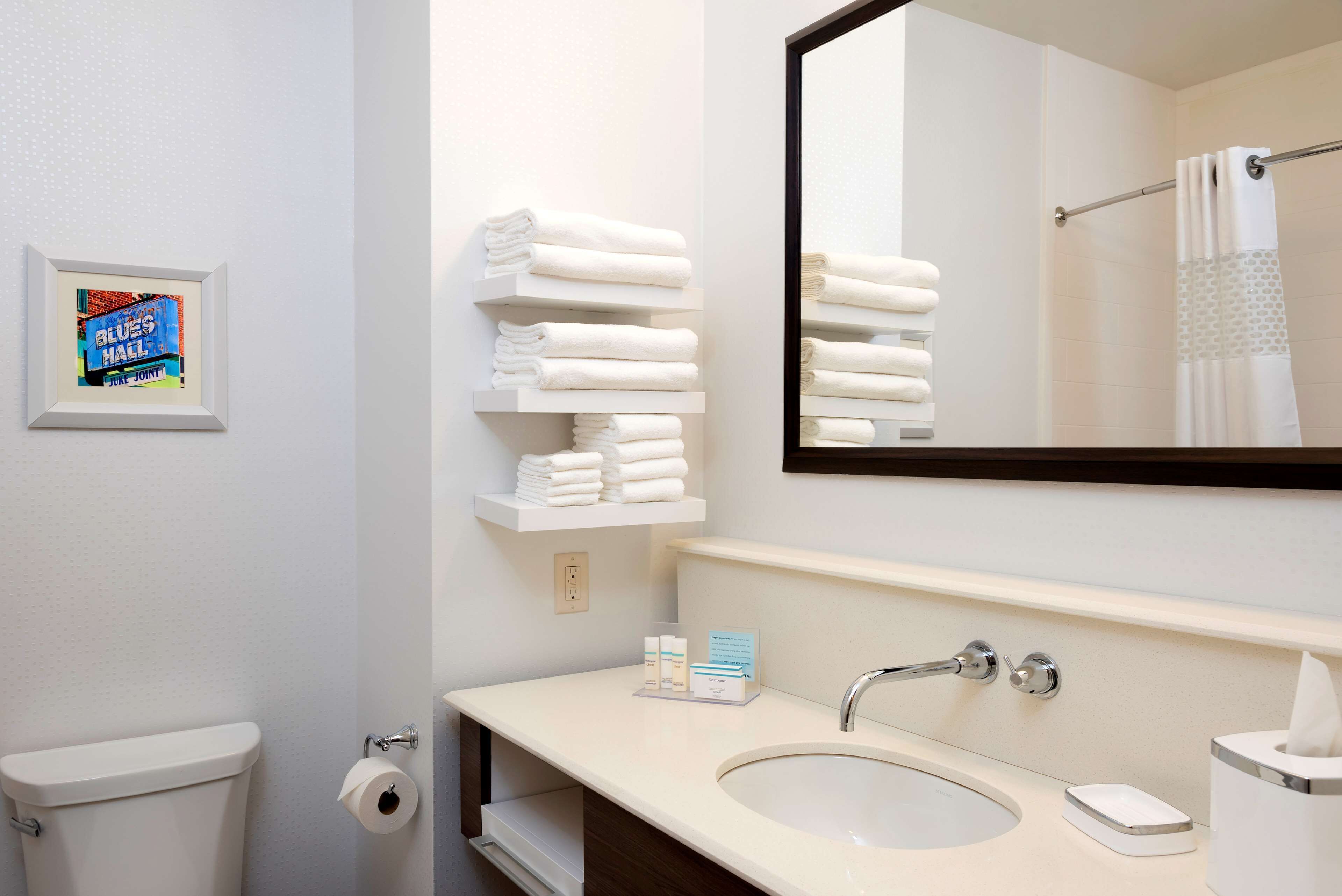 free toiletries, hair dryer, towels