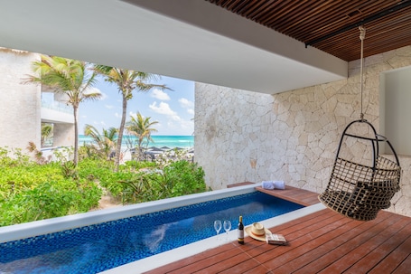 Ocean View Suite | Premium bedding, memory foam beds, minibar, in-room safe. Tago Tulum by G Hotels
