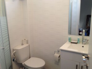 Estudio | Baño | Regadera y secadora de cabello 