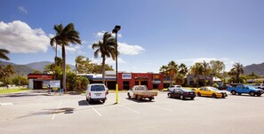 Guests can park their vehicles in the adjacent lot, with accommodation available at EDGE.