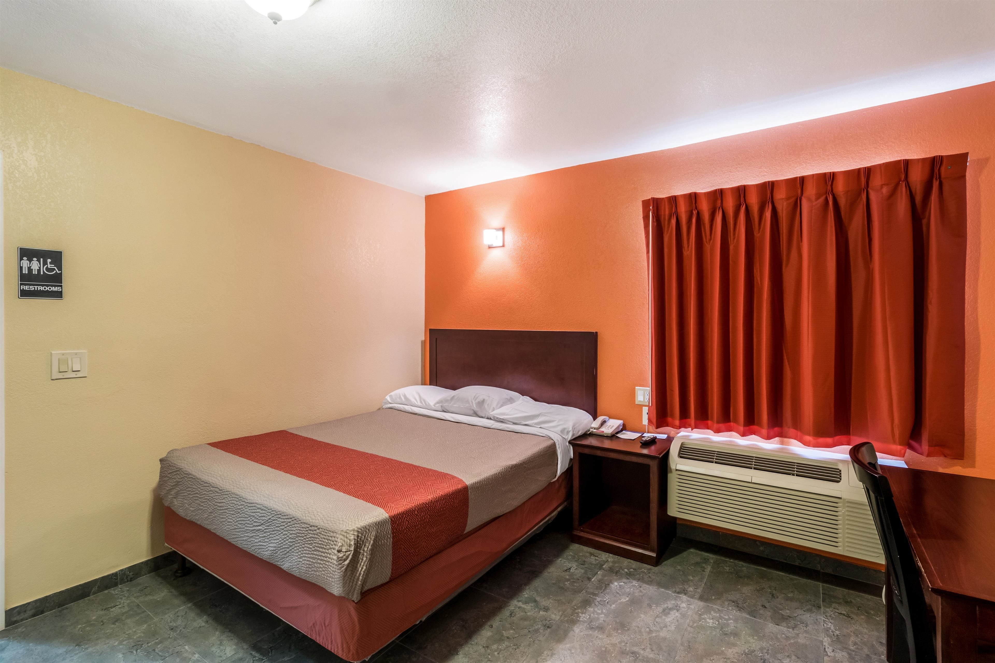 Blackout curtains, free WiFi, bed sheets, wheelchair access