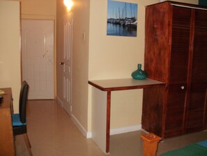 Desk, laptop workspace, iron/ironing board, free WiFi