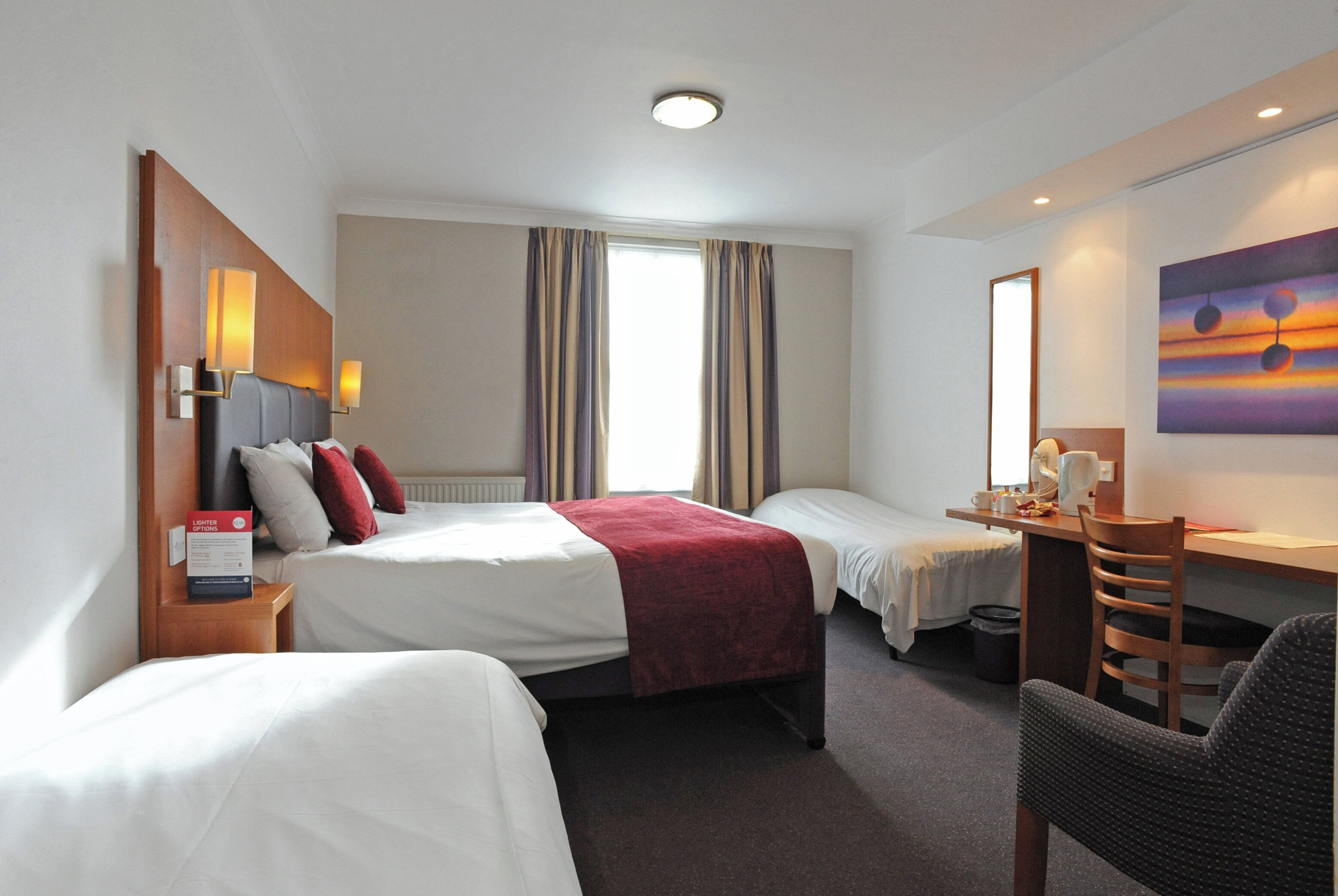 Desk, iron/ironing board, free WiFi, bed sheets