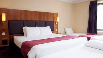 Desk, blackout curtains, iron/ironing board, free WiFi