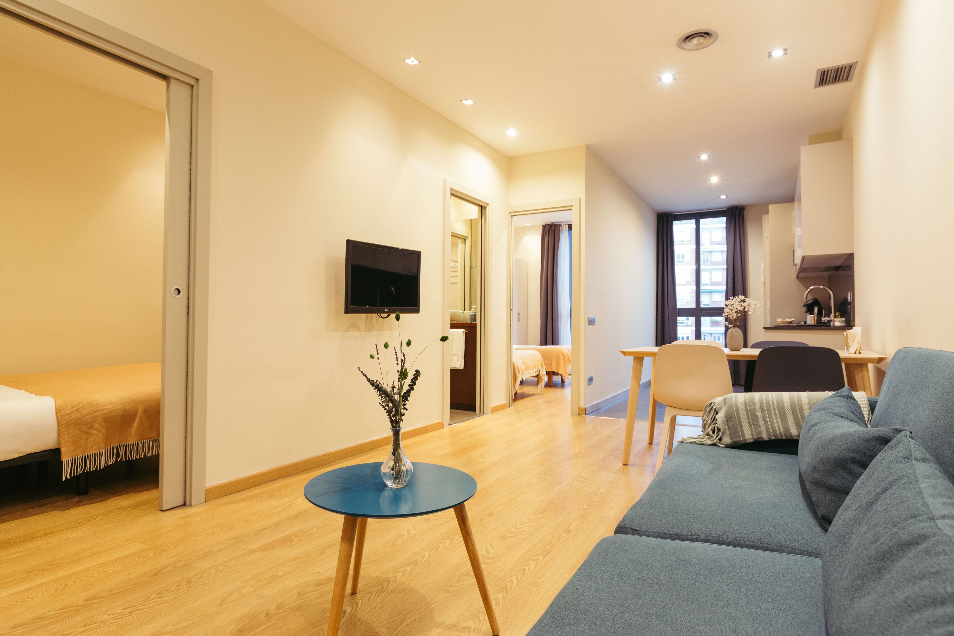 Business appartement, 2 slaapkamers | Woonkamer | Een plasmatelevisie