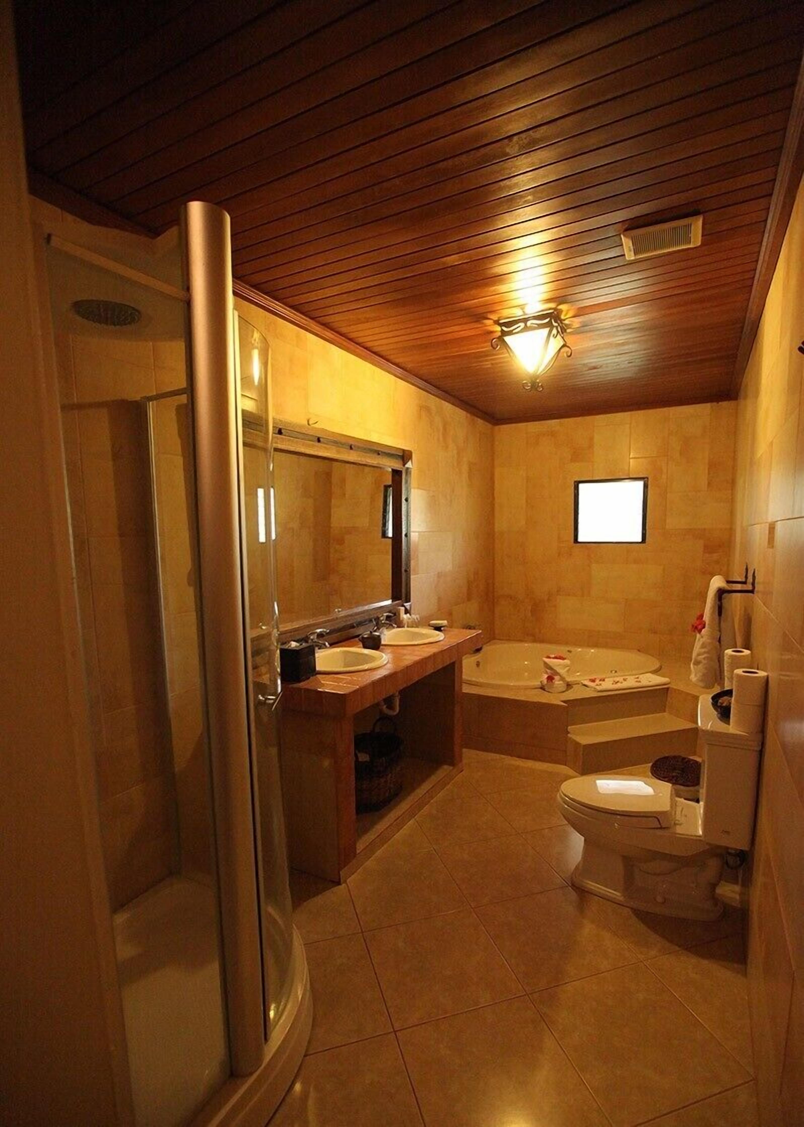 free toiletries, hair dryer, towels