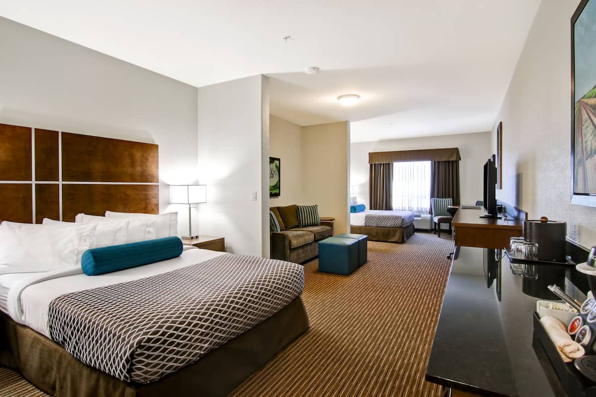 Schreibtisch, laptopgeeigneter Arbeitsplatz, Verdunkelungsvorhänge