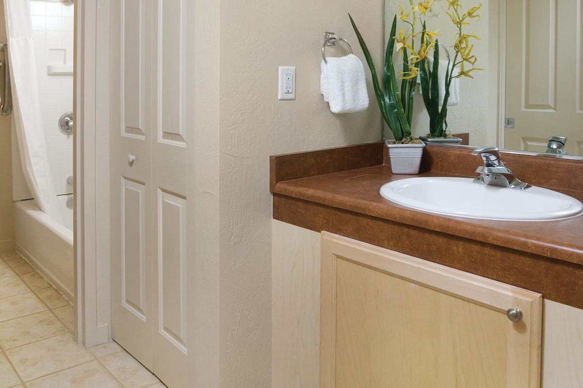 combined shower/bathtub, hair dryer, towels