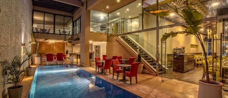 Indoor pool, outdoor pool