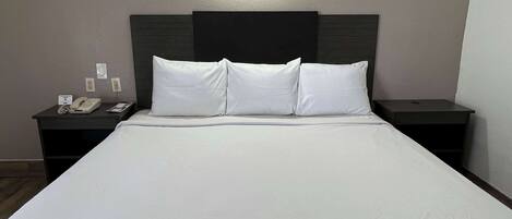 Desk, free WiFi, bed sheets