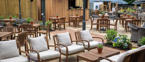 Outdoor banquet area