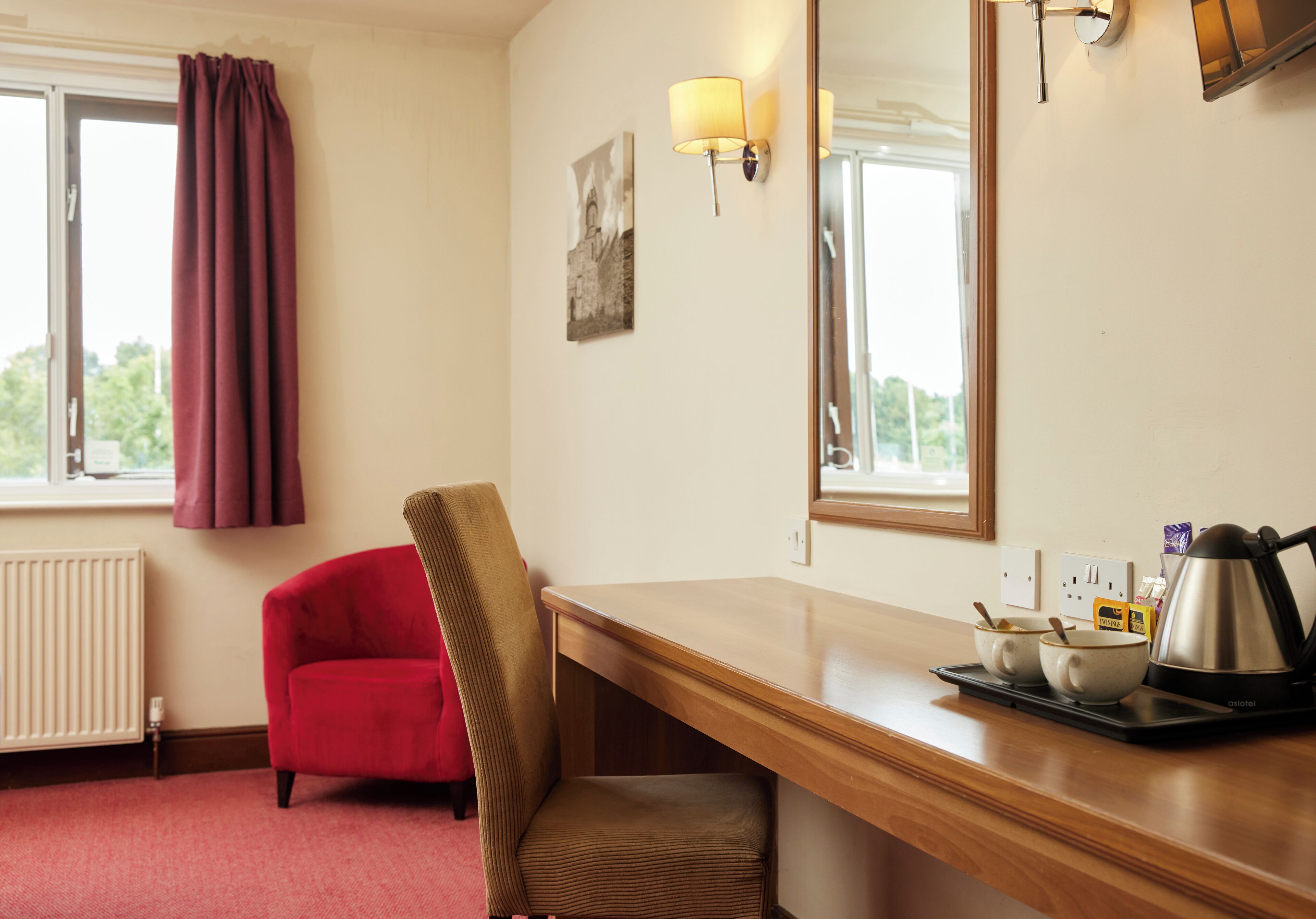 Twin Room | Desk, blackout curtains, iron/ironing board, free cots/infant beds