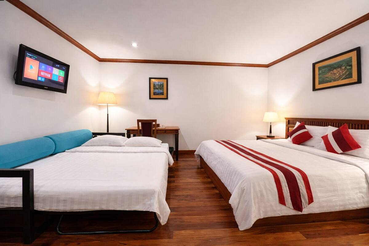 Studio dành cho gia đình | 1 phòng ngủ, chăn bông, minibar, két bảo mật tại phòng 