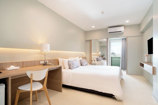 Deluxe | โต๊ะทำงาน, Wi-Fi ฟรี, ผ้าปูที่นอน