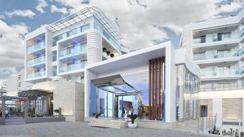 Vista frontal de la propiedad